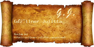 Göllner Julitta névjegykártya